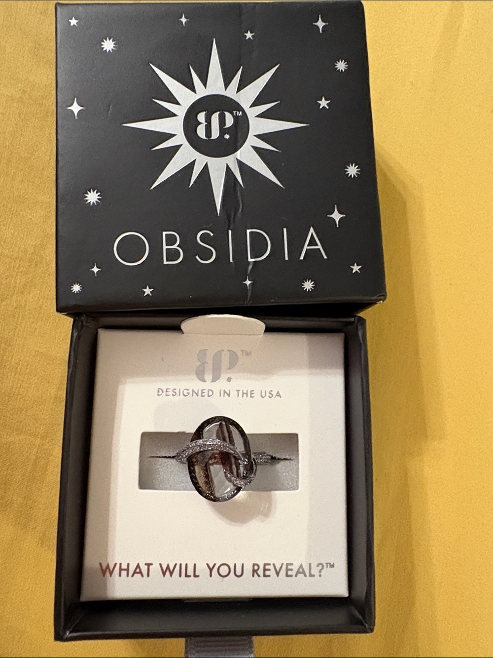 Obsidia Silver-Tone Knot Ring for Men